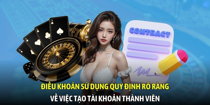 Điều khoản sử dụng quy định rõ ràng về việc tạo tài khoản thành viên